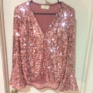 Sequin Pink Women's Top